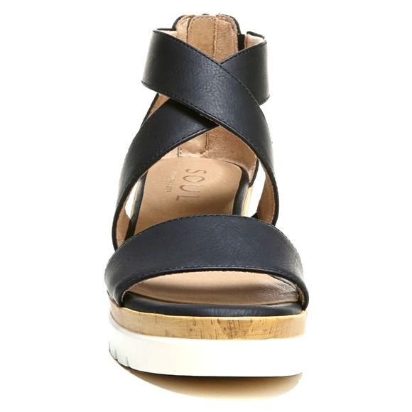 Naturalizer Soul Goodtimes Wedge Sandal Womens 9.5M Black - Picture 2 of 7